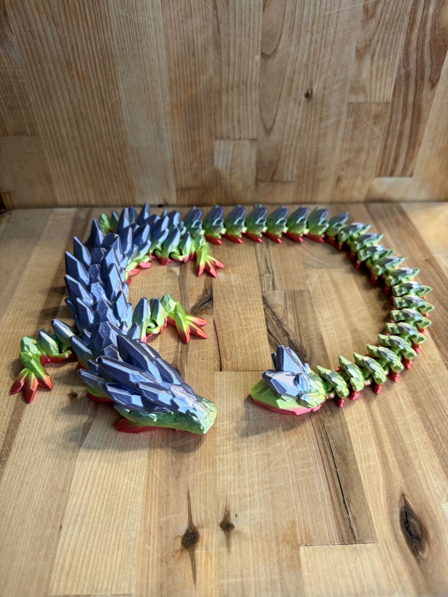 Rainbow Silk Crystal Dragon